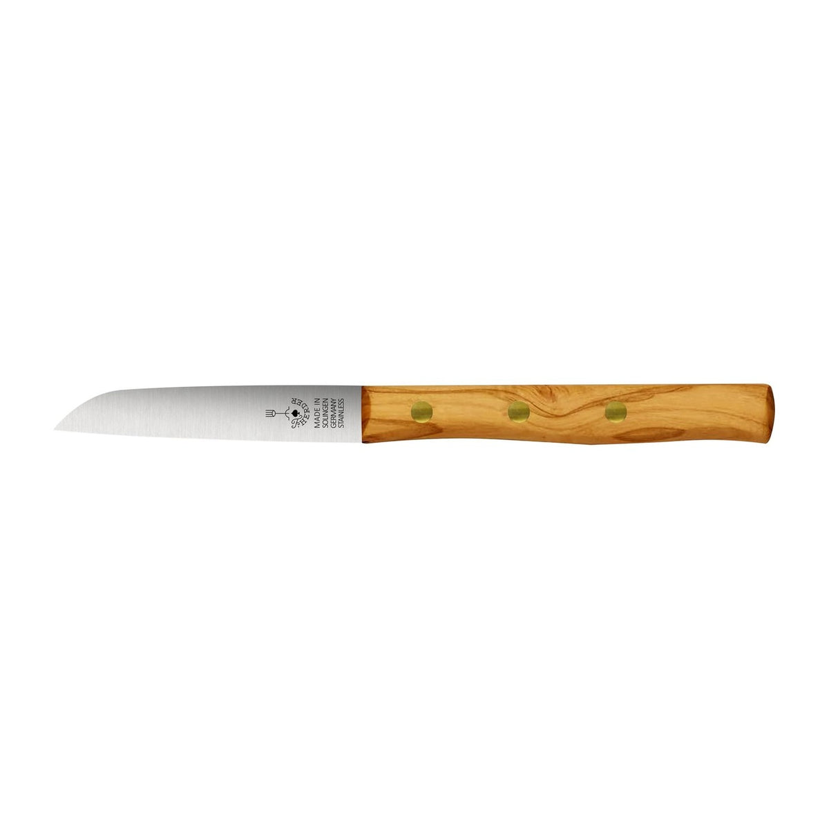 Friedr. Herder Schälmesser/Gemüsemesser/Allzweckmesser, Olivenholz, rostfrei, Made in Solingen