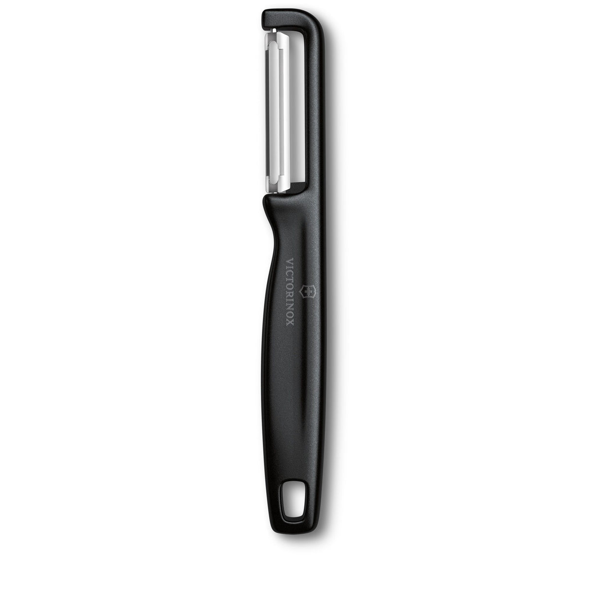 Victorinox Stabschäler mit gerader Klinge,IOTA SPARSCHÄLER, GERADE, ZWEISCHNEIDIG, SCHWARZ, Schwarz