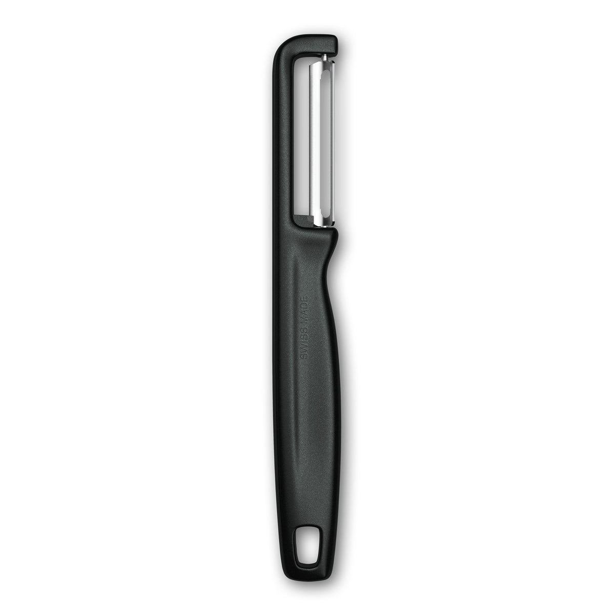Victorinox Stabschäler mit gerader Klinge,IOTA SPARSCHÄLER, GERADE, ZWEISCHNEIDIG, SCHWARZ, Schwarz
